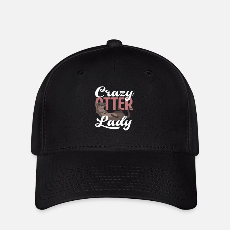 Sea Otter Lady - Flexfit Cap - black