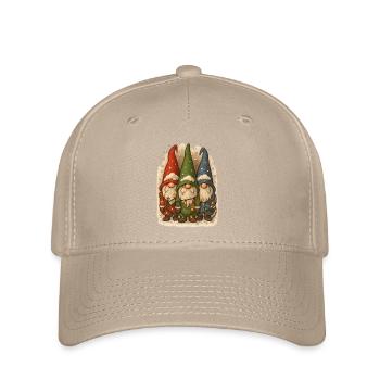 Weihnachtsgnom Weihnachts Wichtel Weihnachten  - Flexfit Cap - Khaki - Vorne
