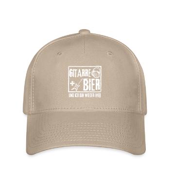 Gitarre + Bier Punk Rock Graffiti - Flexfit Cap - Khaki - Vorne
