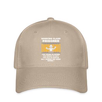 Lundi Trapped Work Drôle Tenue De Travail - Casquette Flexfit - kaki - Devant