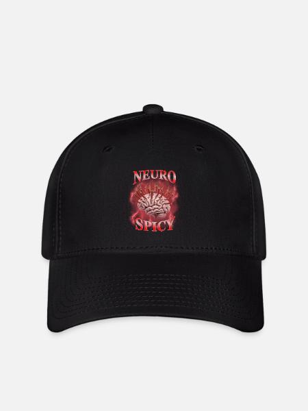 Neuro Spicy Gehirn - Flexfit Cap - Schwarz