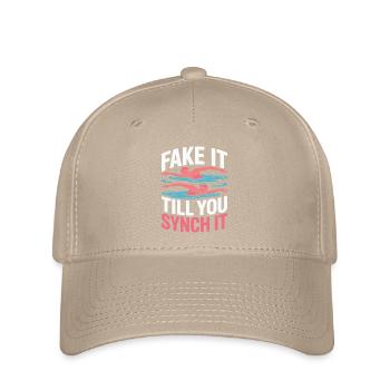 Synchronschwimmen Kunstschwimmen Wassersport - Flexfit Cap - Khaki - Vorne