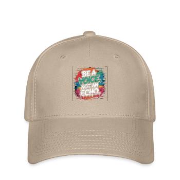 Be a Voice – Mutmacher Spruch im Retro Style - Flexfit Cap - Khaki - Vorne