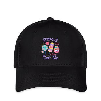 Idée cadeau de bonbons amusante pour les fans de collations - Casquette Flexfit - noir - Devant