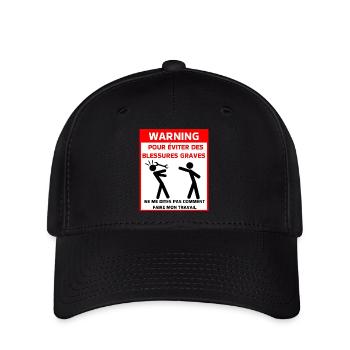 Safety warning t - Flexfit Cap - black - Front