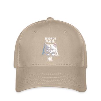 Bevor Du Fragst Nö Katze Morgenmuffel Nein Katzen - Flexfit Cap - Khaki - Vorne