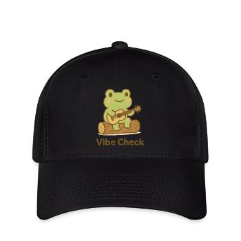 Frog on Log Akustikgitarre - Flexfit Cap - Schwarz - Vorne