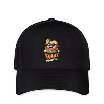 Toast Hawaï Rétro Cool Ambiance de plage - Casquette Flexfit - noir - Devant