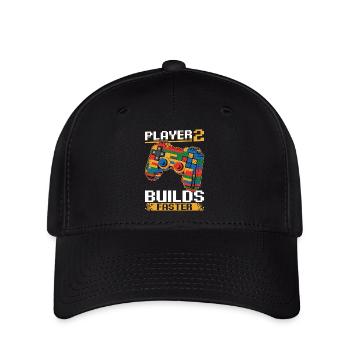 Building Blocks Gamer Gaming Brick Builder - Flexfit Cap - Schwarz - Vorne