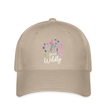 Wachse Wildblumen-Design - Flexfit Cap - Khaki - Vorne