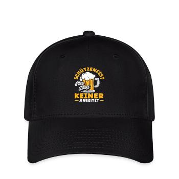 Tout le monde boit Personne ne travaille Joyeux festival de tir - Casquette Flexfit - noir - Devant