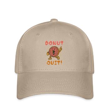 Donut Quit! - Flexfit Cap - khaki - Front