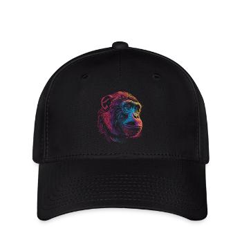 Singe Psychédélique Néon - Casquette Flexfit - noir - Devant