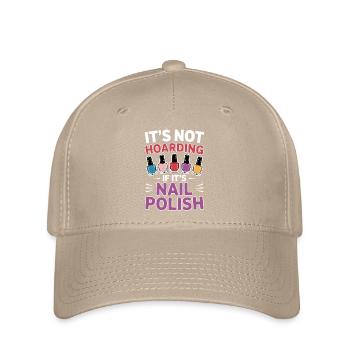 Nail Polish Saying Pedicure Funny Maincure Gift - Flexfit Cap - khaki - Front