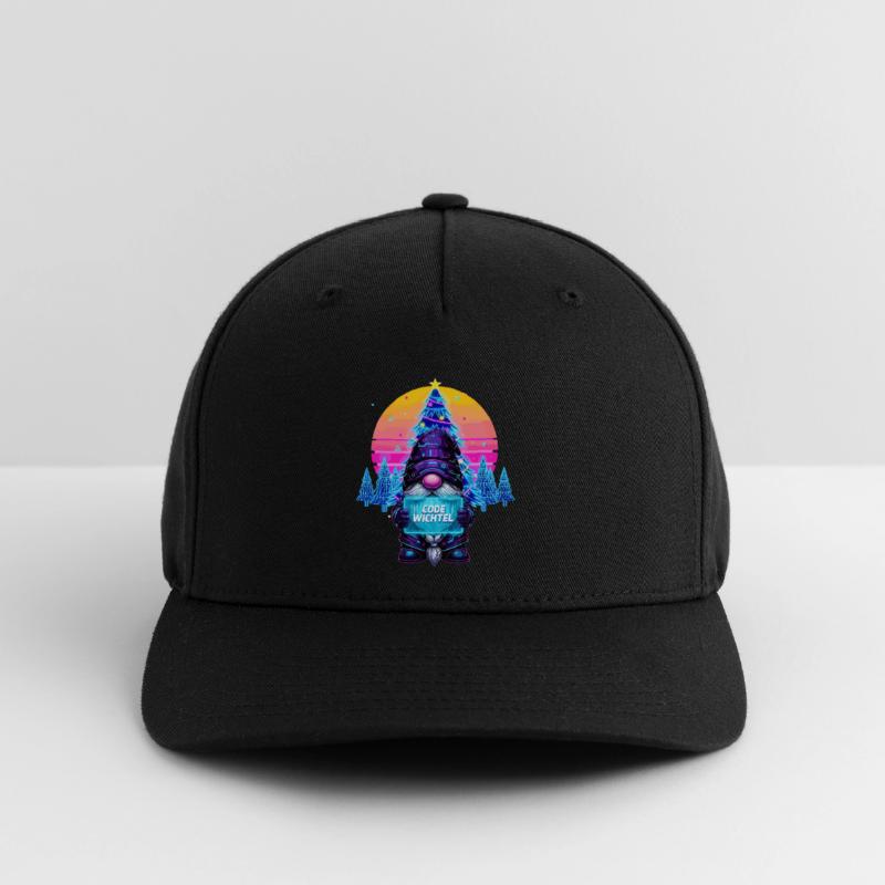 Cyberpunk Code Wichtel - Synthwave Xmas Nerd Flexfit Cap