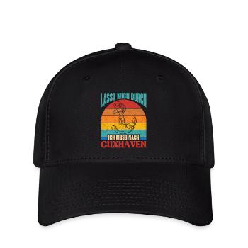 Cuxhavener LET ME THROUGH MUST GO TO CUXHAVEN - Flexfit Cap - black - Front