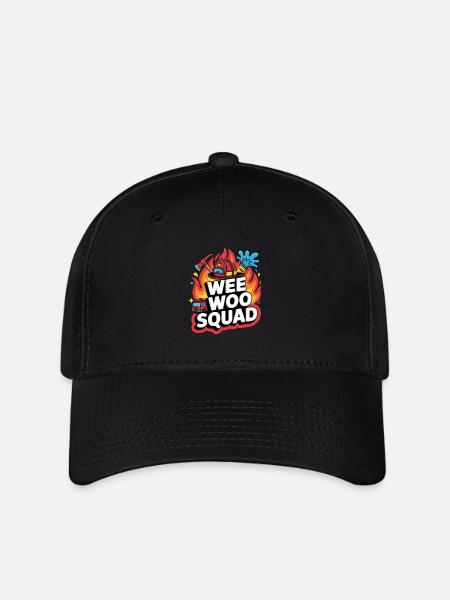 Wee Woo Squad Feuerwehr Auto Spass - Flexfit Cap - Schwarz