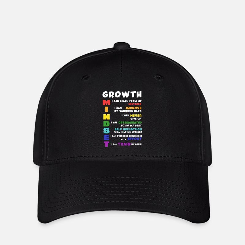 Growth Mindset Acronym Poster - Flexfit Cap - black