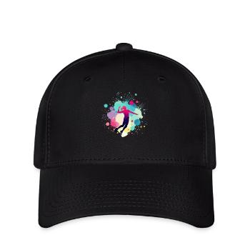 Volleyballerin, Volleyball, Volleyballspielerin - Flexfit Cap - Schwarz - Vorne