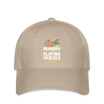 Hawaiian Ukulele Uke Grandma - Flexfit Cap - Khaki - Vorne