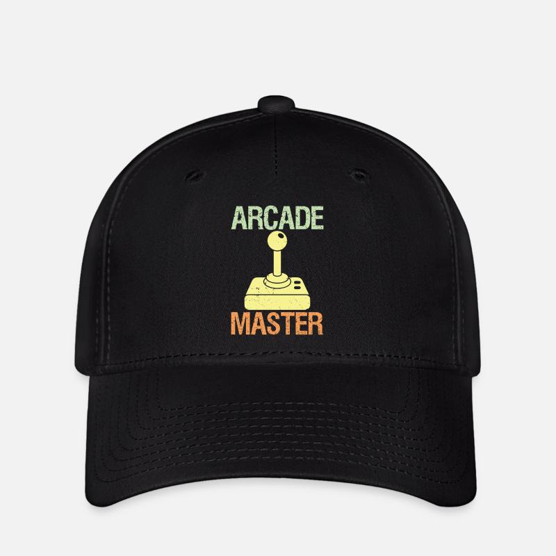 Manette Arcade Master Classic Rétro Gaming - Casquette Flexfit - noir