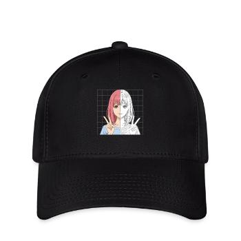 Anime Sketching Half Color Half Line Art - Flexfit Cap - Schwarz - Vorne