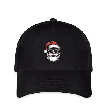 Chilliger Santa mit Sonnenbrillen - Flexfit Cap - Schwarz - Vorne