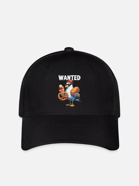 Gesucht Möwe Brezel Eiscreme - Flexfit Cap - Schwarz