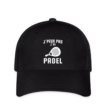 Je peux pas j ai padel - Casquette Flexfit - noir - Devant