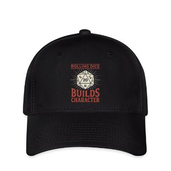 Rolling Dice Builds Character – RPG Gamer Design - Flexfit Cap - black - Front