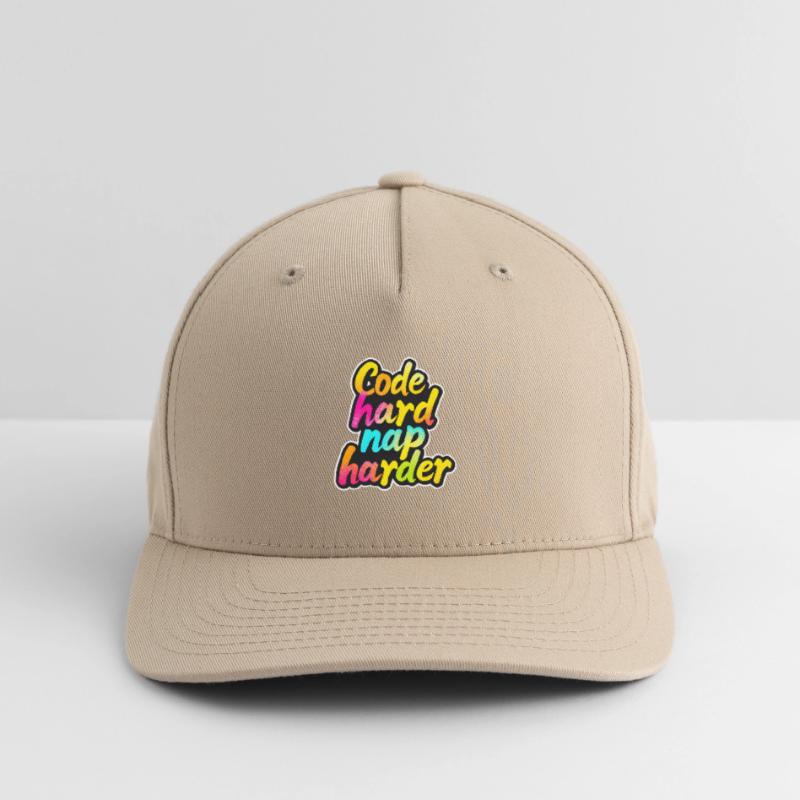 Code Hard Nickerchen Härter Lustiger Programmierer Tee Flexfit Cap