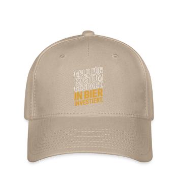 L’argent du carnaval économisé pour la fête costumée de bière et alcool - Casquette Flexfit - kaki - Devant
