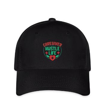 Infirmière, soins gériatriques - Casquette Flexfit - noir - Devant