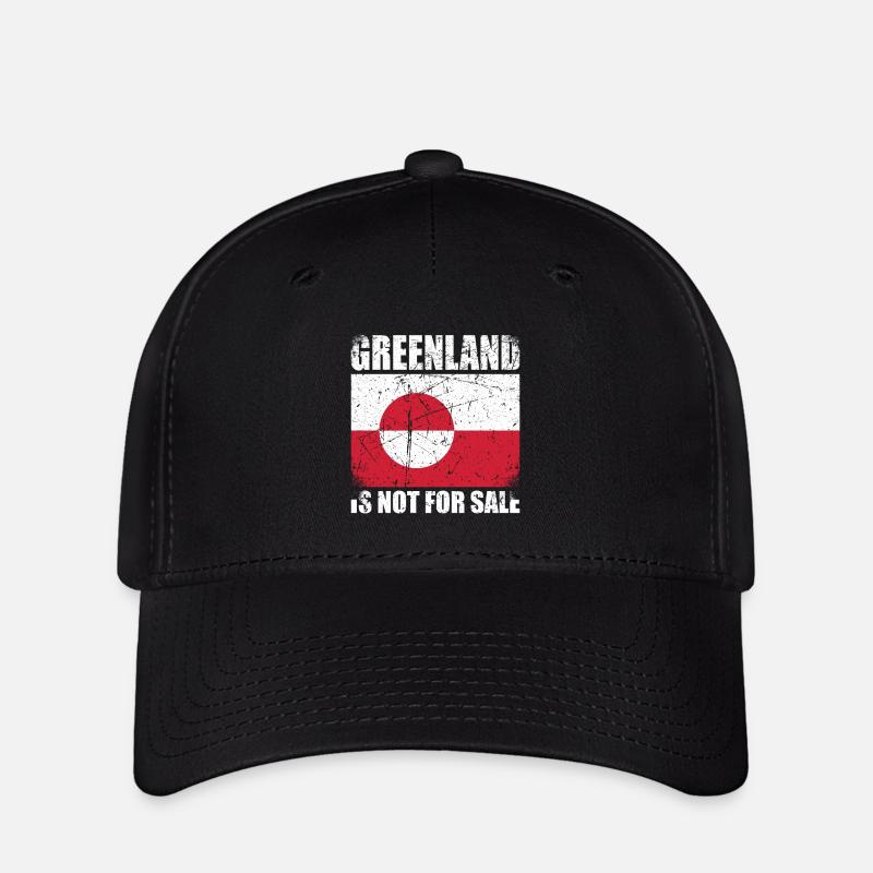 Le Groenland n’est pas à vendre - Casquette Flexfit - noir