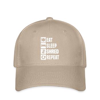 Klare Snowboard Botschaft - Flexfit Cap - Khaki - Vorne