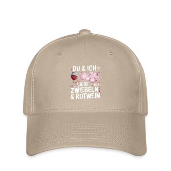 Toi et moi, on aime avec des oignons et du vin rouge pour - Casquette Flexfit - kaki - Devant