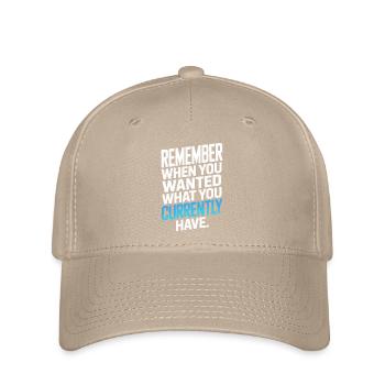 Souvenez-vous quand vous vouliez de la gratitude Pleine conscience - Casquette Flexfit - kaki - Devant
