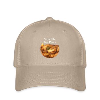 Capybara Pizza Sofa Cozy Relax Motif - Flexfit Cap - khaki - Front
