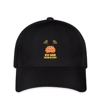 Wifi gratuit - Freies WLAN - Casquette Flexfit - noir - Devant
