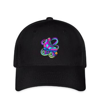 Rollschuh - Flexfit Cap - Schwarz - Vorne