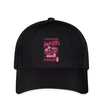 Culture K-Pop Ramen Boba K Drame Musique coréenne Amour - Casquette Flexfit - noir - Devant