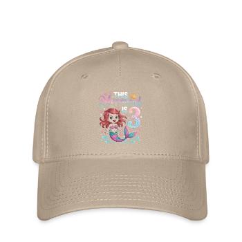 Mermaid 3rd Birthday 3 Years - Flexfit Cap - khaki - Front