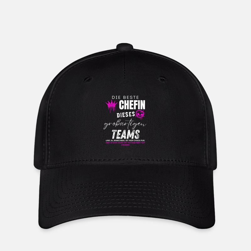 beste Chefin großartiges Team Chefin geschenke - Casquette Flexfit - noir