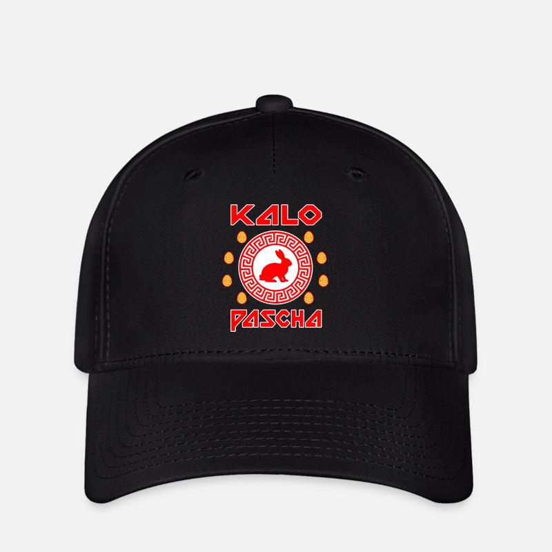 Kalo Pascha Greek Easter Greece - Flexfit Cap - black