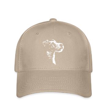 Foxterrier Silhouette Fox Terrier Hunde Wilsigns - Flexfit Cap - Khaki - Vorne