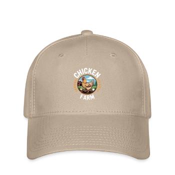 Chicken Farm Hühnerhalter Huhn - Flexfit Cap - Khaki - Vorne