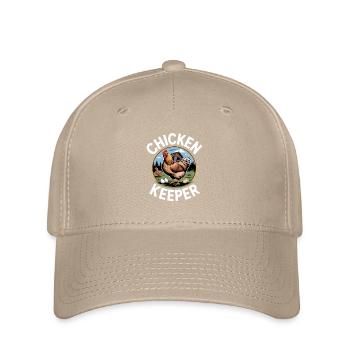 Chicken Keeper Hühnerhalter Huhn - Flexfit Cap - Khaki - Vorne