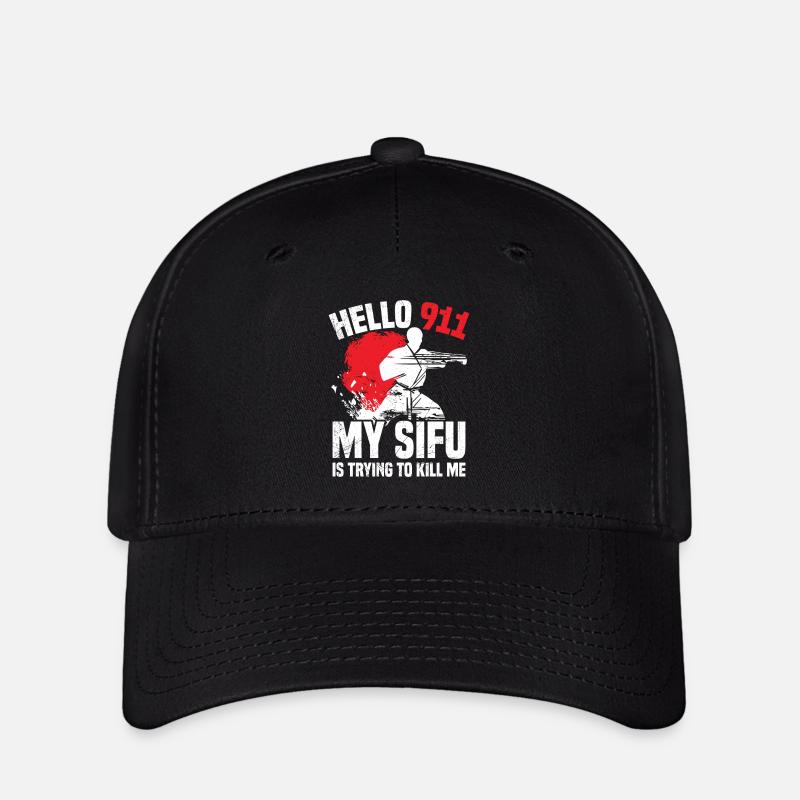  Wing Chun Costume Instructor Lesson Kung Fu Wing - Flexfit Cap - black