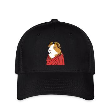 Toge romaine cobaye - Casquette Flexfit - noir - Devant