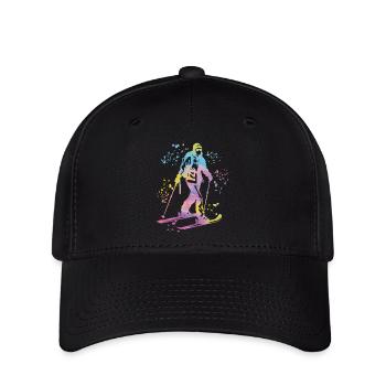 Alpine skier Winter sports Ski touring - Flexfit Cap - black - Front